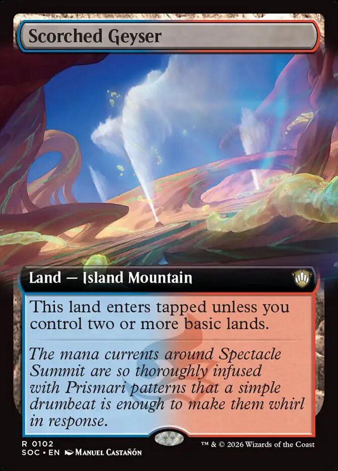 Scorched Geyser, Secrets Of Strixhaven Commander Card Art
