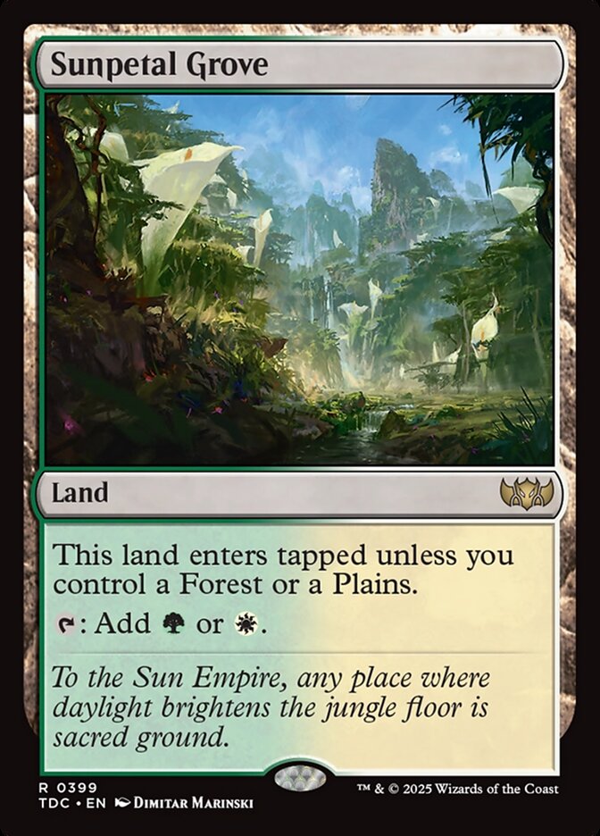 Sunpetal Grove, Tarkir: Dragonstorm Commander Card Art