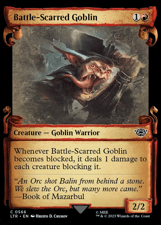 Battle-Scarred Goblin, The lord of the rings: tales of middle-earth Card Art