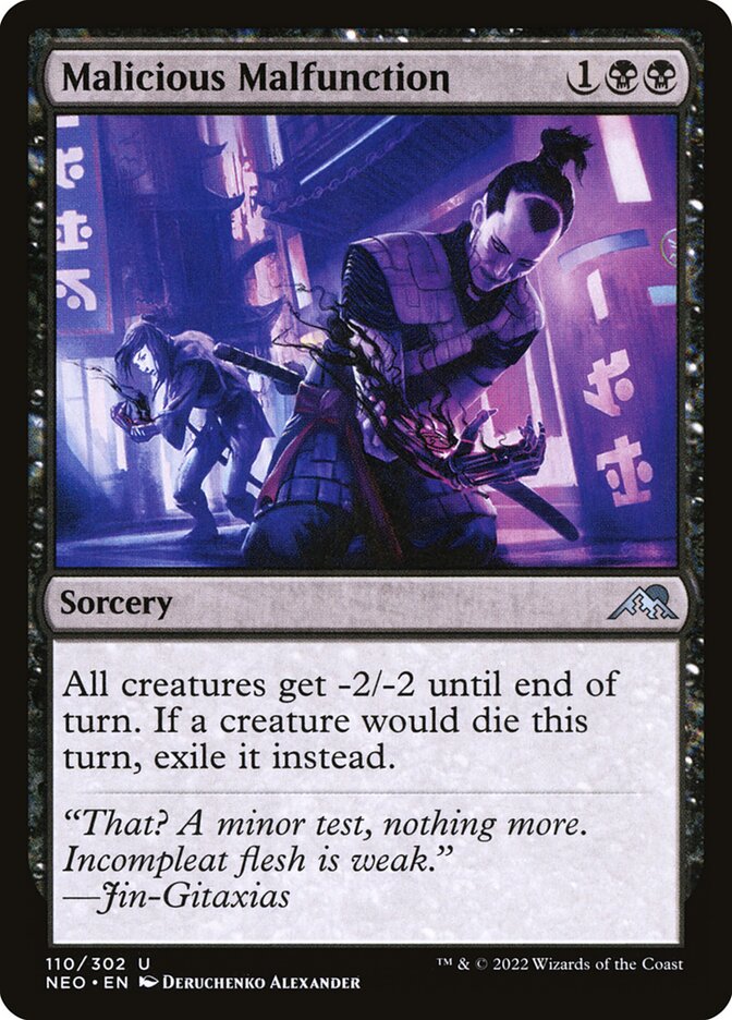 Malicious Malfunction, Kamigawa: neon dynasty Card Art