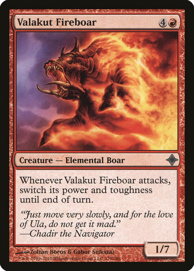 Valakut Fireboar, Rise of the eldrazi Card Art