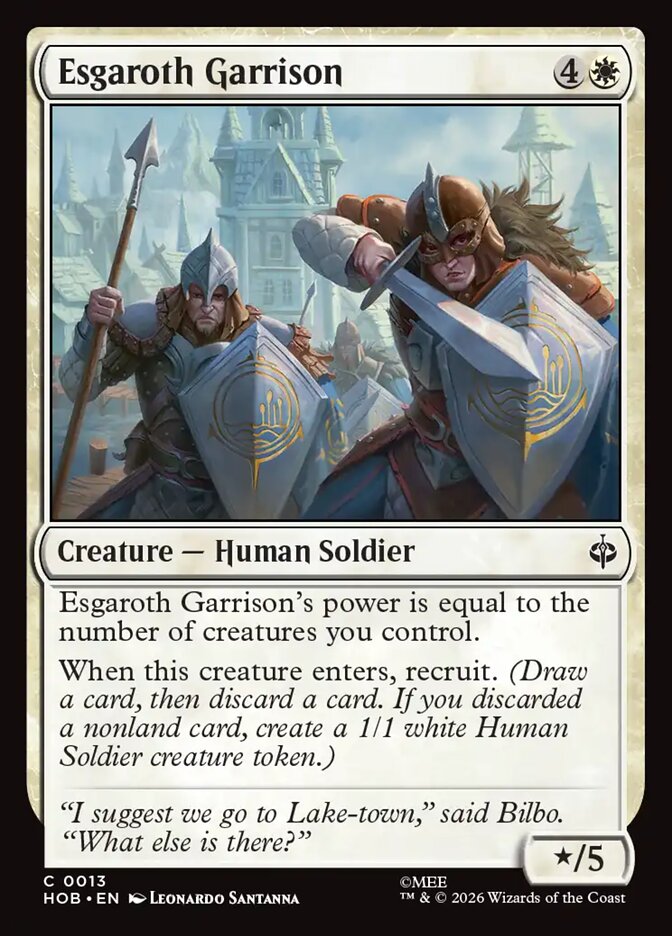 Esgaroth Garrison, The Hobbit Card Art