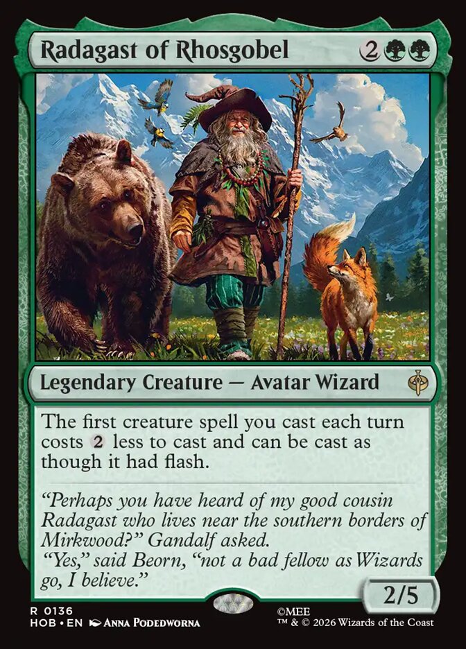 Radagast of Rhosgobel, The Hobbit Card Art