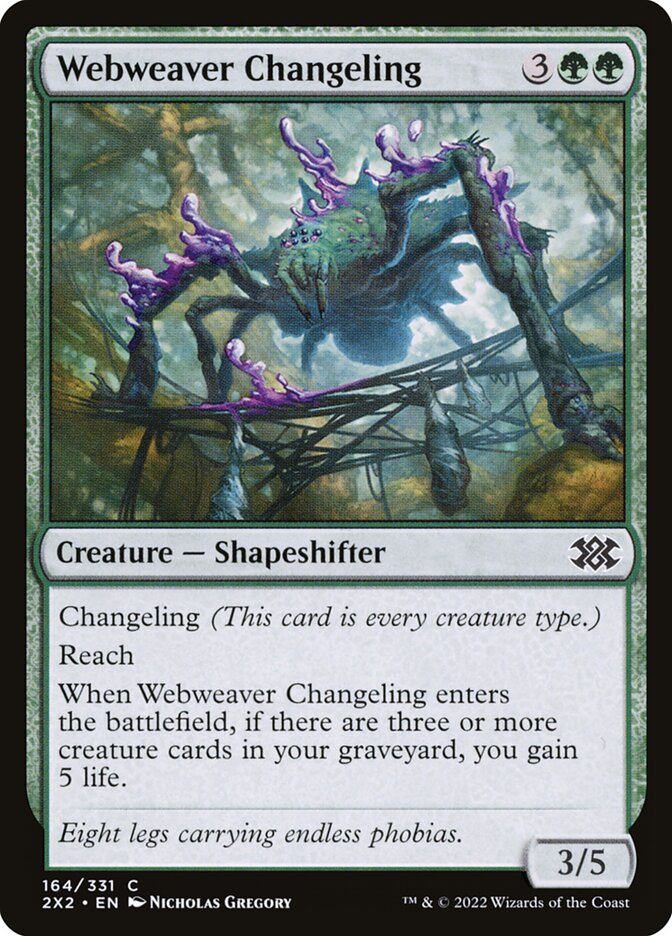 Webweaver Changeling, Double masters 2022 Card Art
