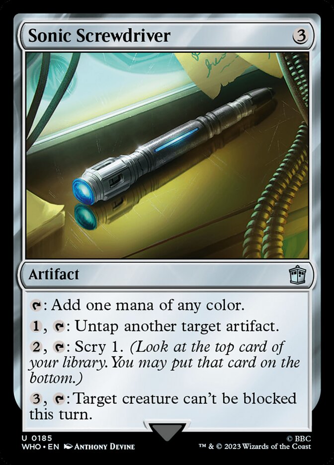 Sonic Screwdriver, Doctor who Card Art