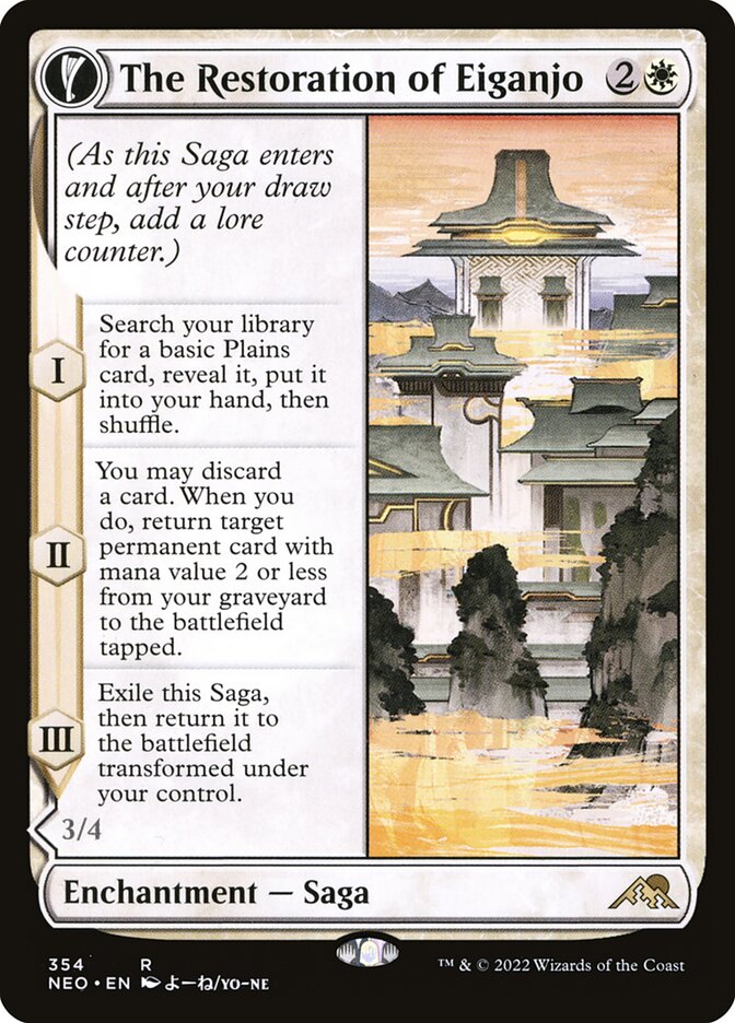 The Restoration of Eiganjo // Architect of Restoration, Kamigawa: neon dynasty Card Art