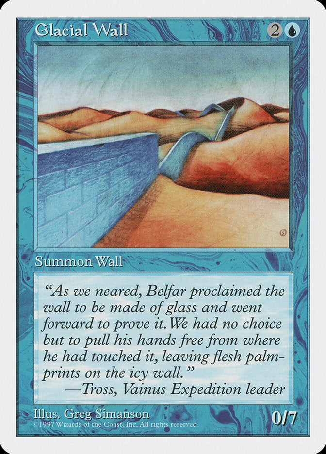 Glacial Wall, Fifth edition Card Art