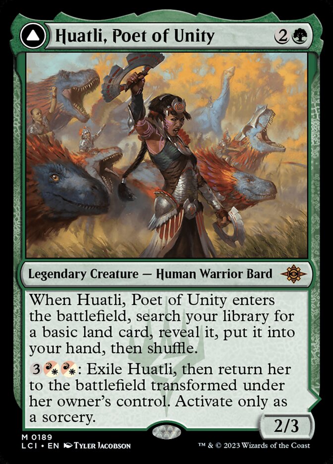 Huatli, Poet of Unity // Roar of the Fifth People, The Lost Caverns Of Ixalan Card Art