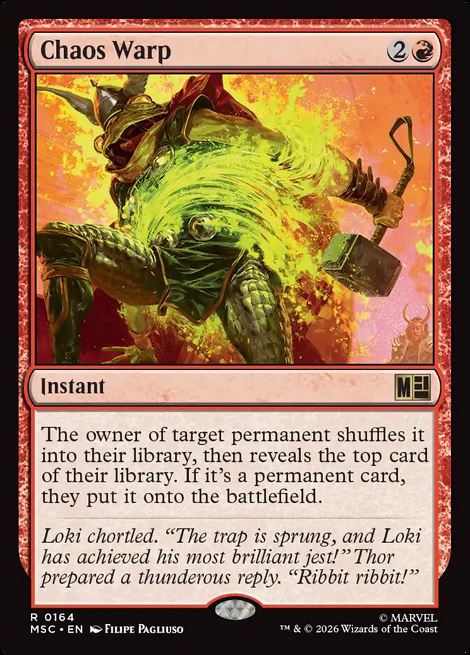 Chaos Warp, Marvel Super Heroes Commander Card Art