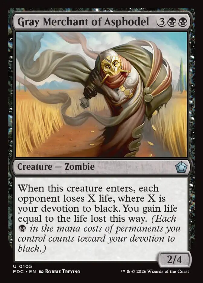 Gray Merchant of Asphodel, Foundations Commander Card Art