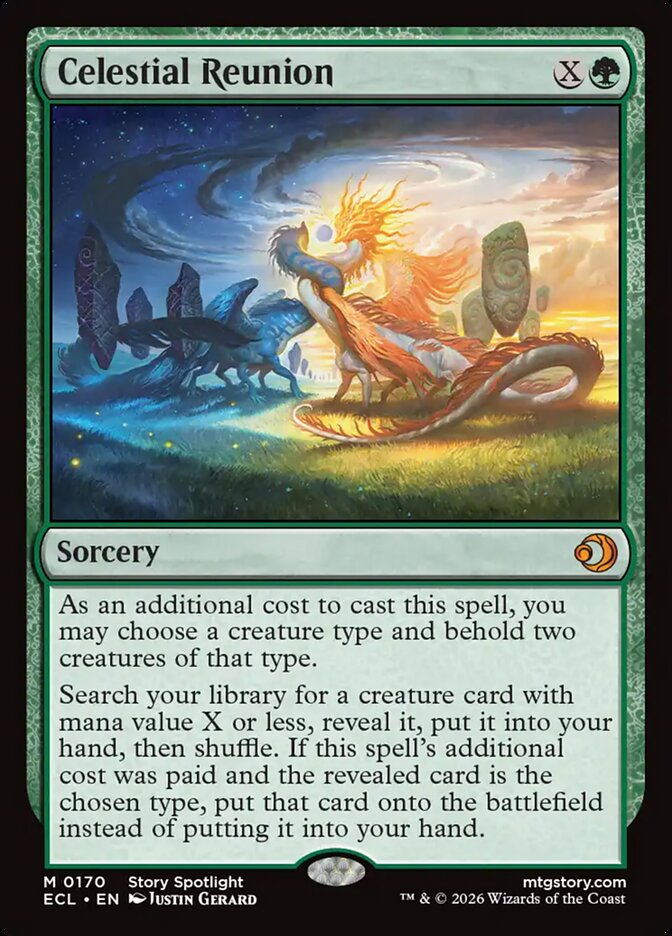 Celestial Reunion, Lorwyn Eclipsed Card Art