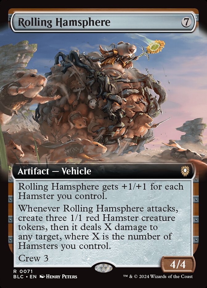 Rolling Hamsphere, Bloomburrow commander Card Art