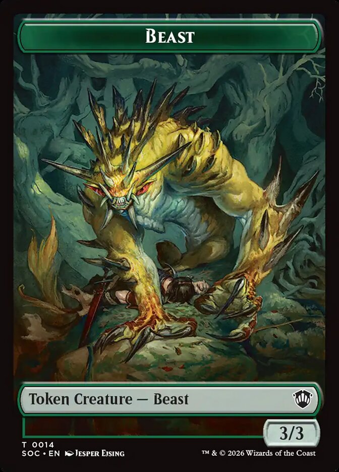 Beast, Secrets Of Strixhaven Commander Tokens Card Art