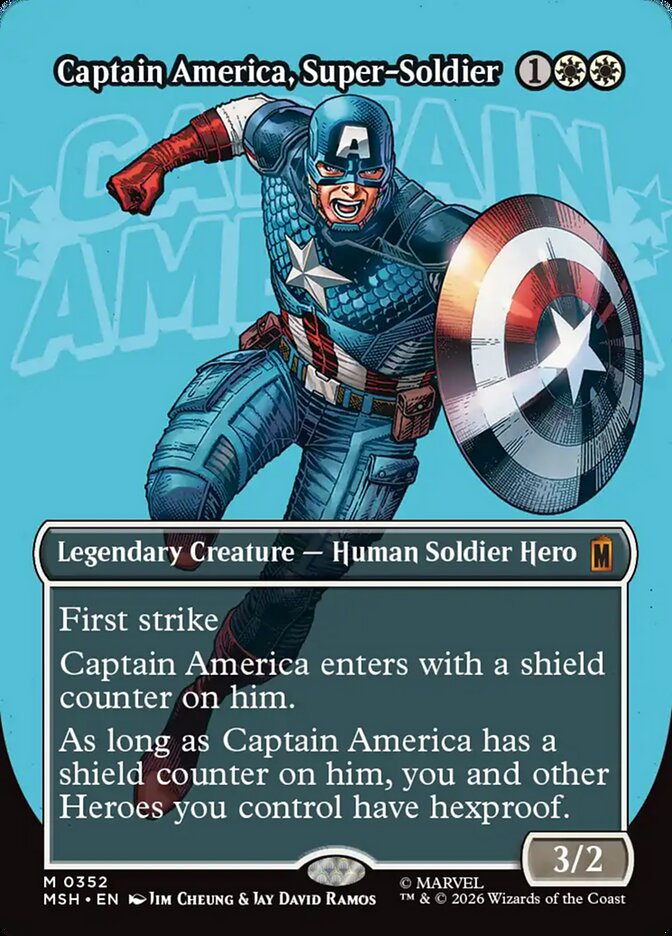 Captain America, Super-Soldier, Marvel Super Heroes Card Art