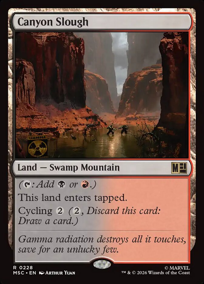 Canyon Slough, Marvel Super Heroes Commander Card Art