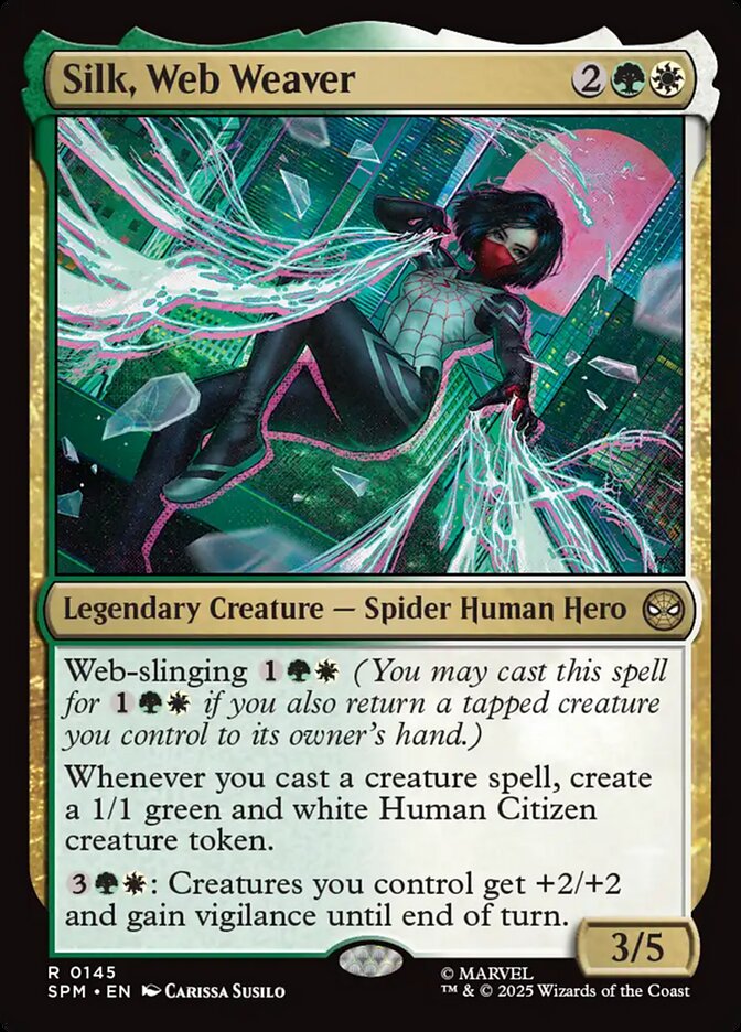 Silk, Web Weaver, Marvel'S Spider-Man Card Art