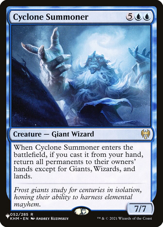 Cyclone Summoner, The list Card Art