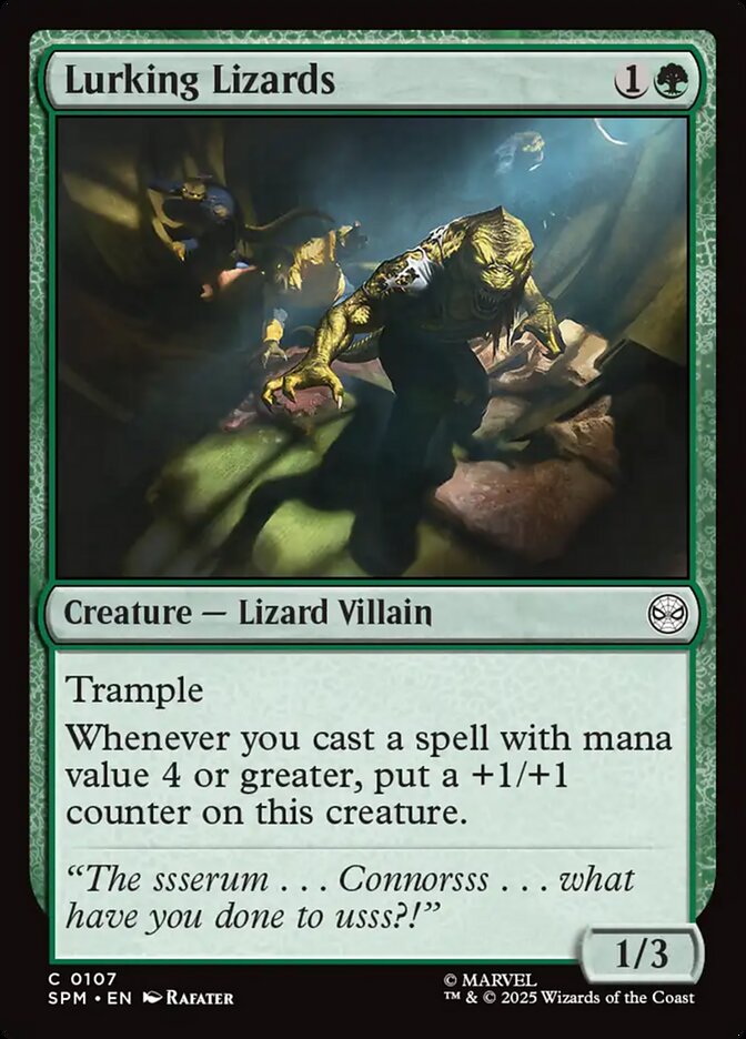 Lurking Lizards, Marvel'S Spider-Man Card Art