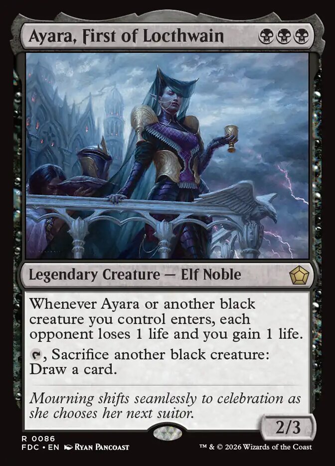 Ayara, First of Locthwain, Foundations Commander Card Art