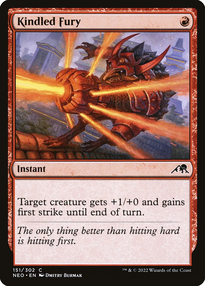 Kindled Fury, Kamigawa: neon dynasty Card Art