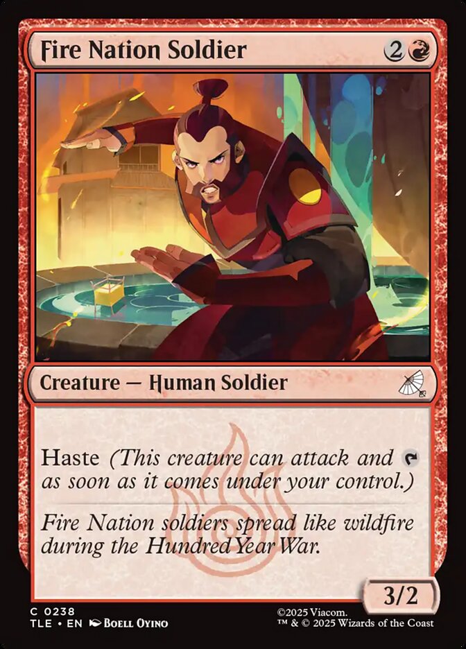 Fire Nation Soldier, Avatar: The Last Airbender Eternal Card Art
