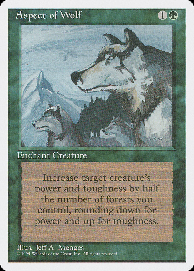 Aspect of Wolf, Fourth edition Card Art