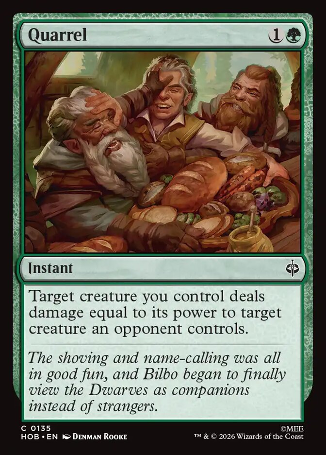 Quarrel, The Hobbit Card Art