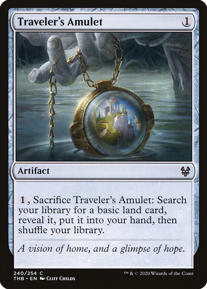 Traveler's Amulet, Theros beyond death Card Art