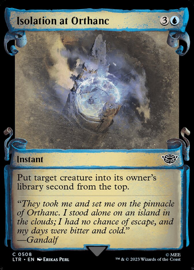 Isolation at Orthanc, The lord of the rings: tales of middle-earth Card Art