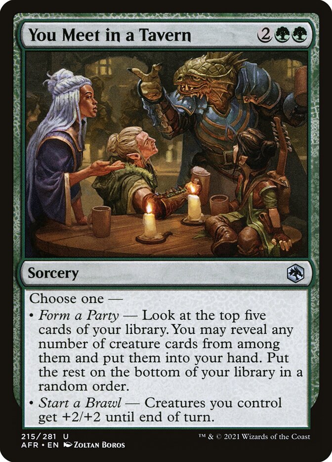 You Meet in a Tavern, Adventures In The Forgotten Realms Card Art
