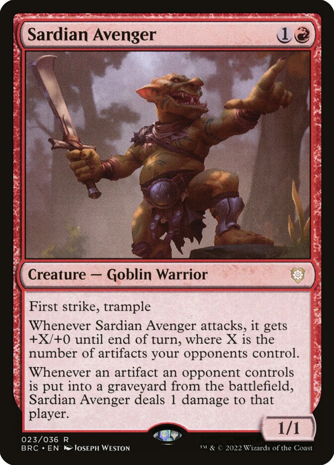 Sardian Avenger, The Brothers' War Commander Card Art