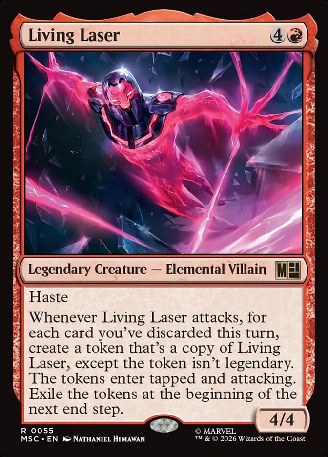 Living Laser, Marvel Super Heroes Commander Card Art
