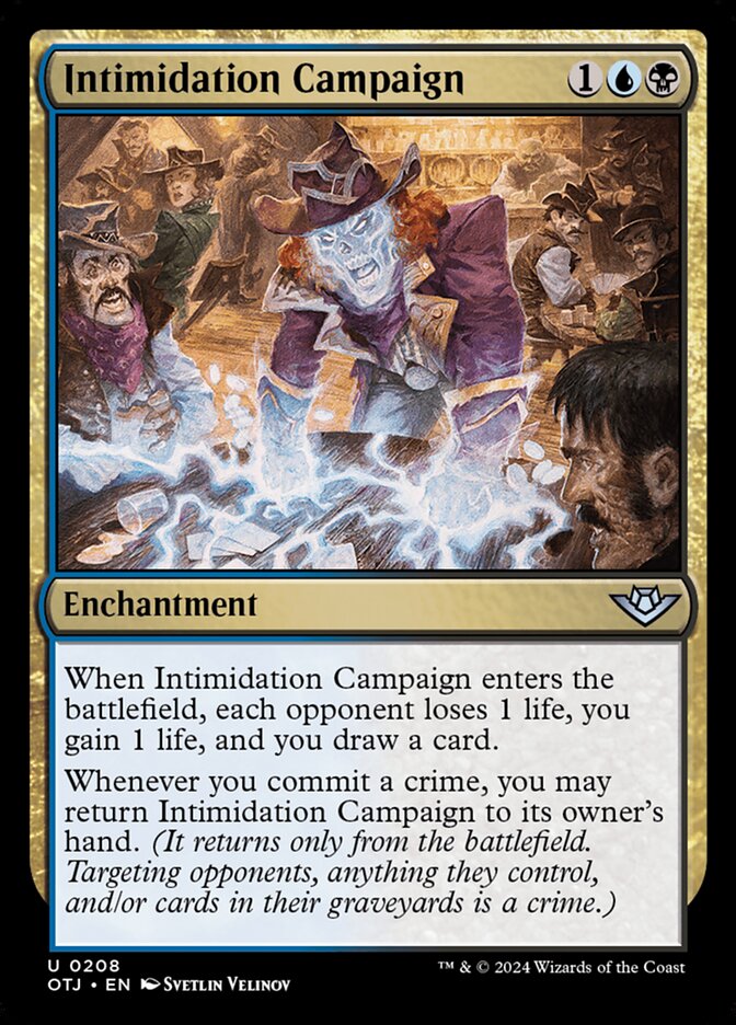 Intimidation Campaign, Outlaws of thunder junction Card Art