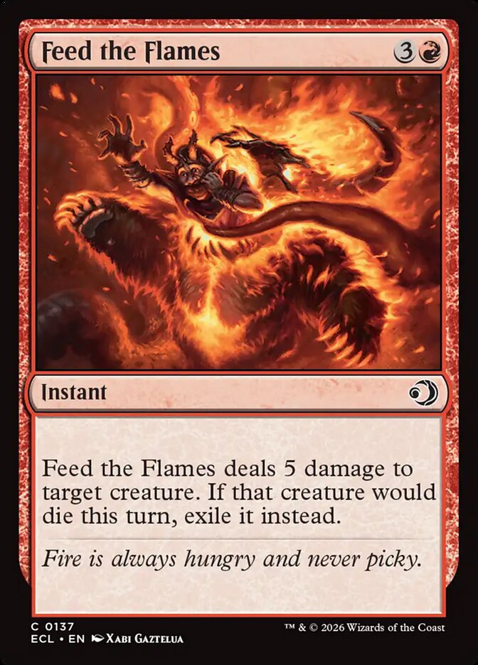 Feed the Flames, Lorwyn Eclipsed Card Art
