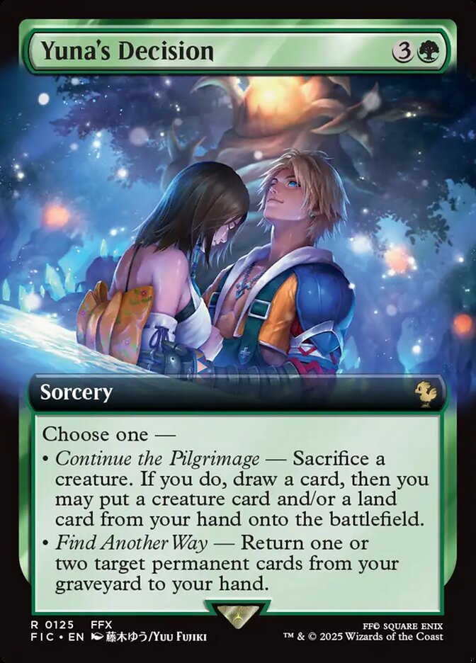 Yuna's Decision, Final fantasy commander Card Art