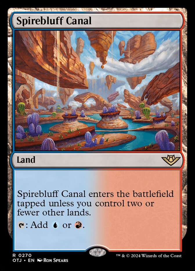 Spirebluff Canal, Outlaws Of Thunder Junction Card Art