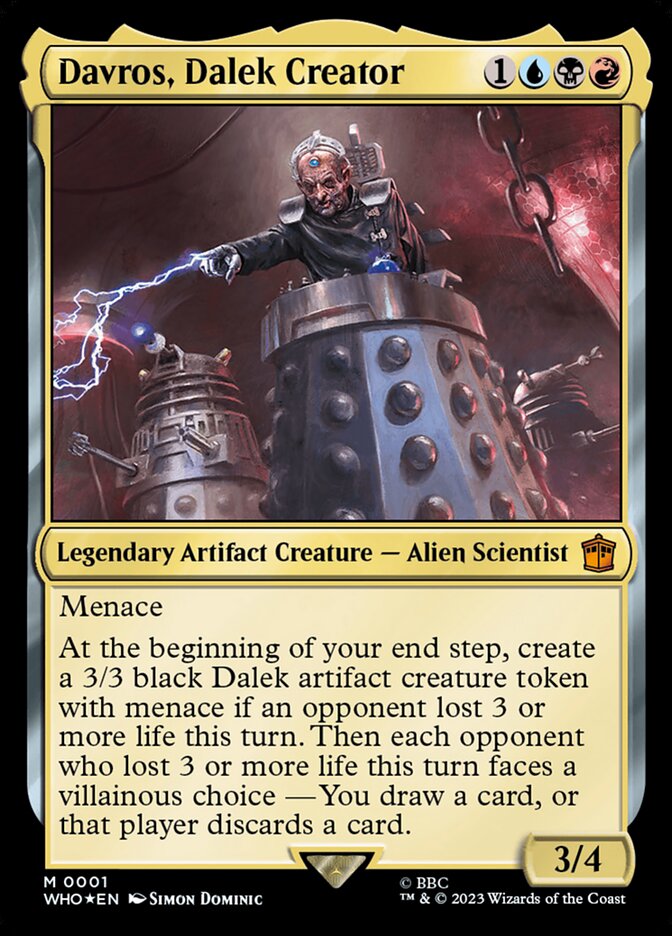 Davros, Dalek Creator, Doctor Who Card Art