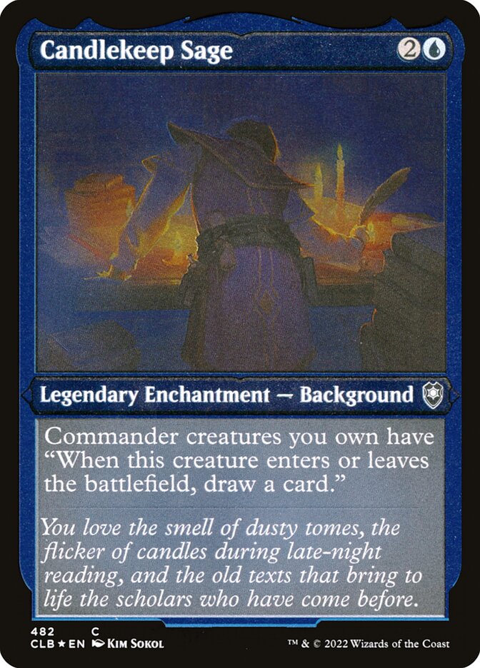Candlekeep Sage, Commander legends: battle for baldur's gate Card Art