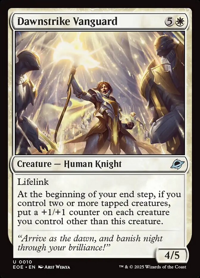 Dawnstrike Vanguard, Edge Of Eternities Card Art