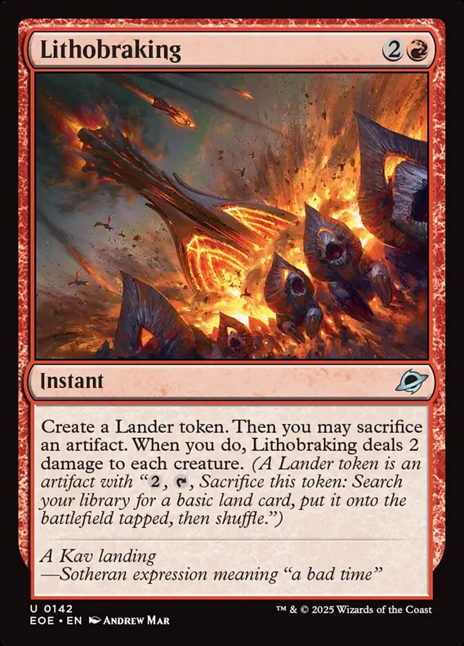 Lithobraking, Edge Of Eternities Card Art