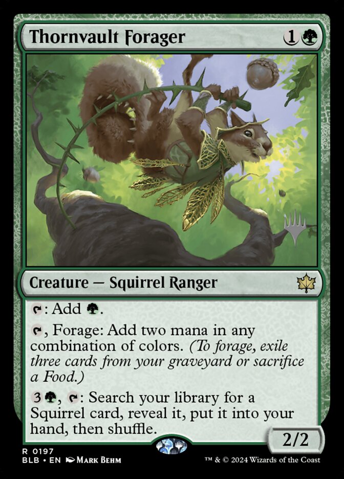 Thornvault Forager, Bloomburrow promos Card Art