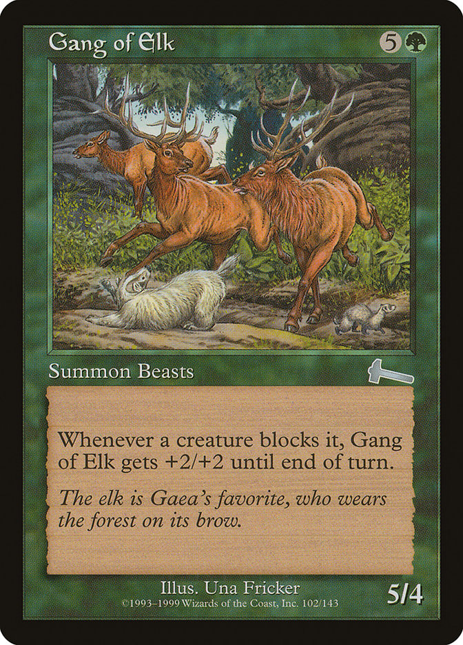 Gang of Elk, Urza's legacy Card Art