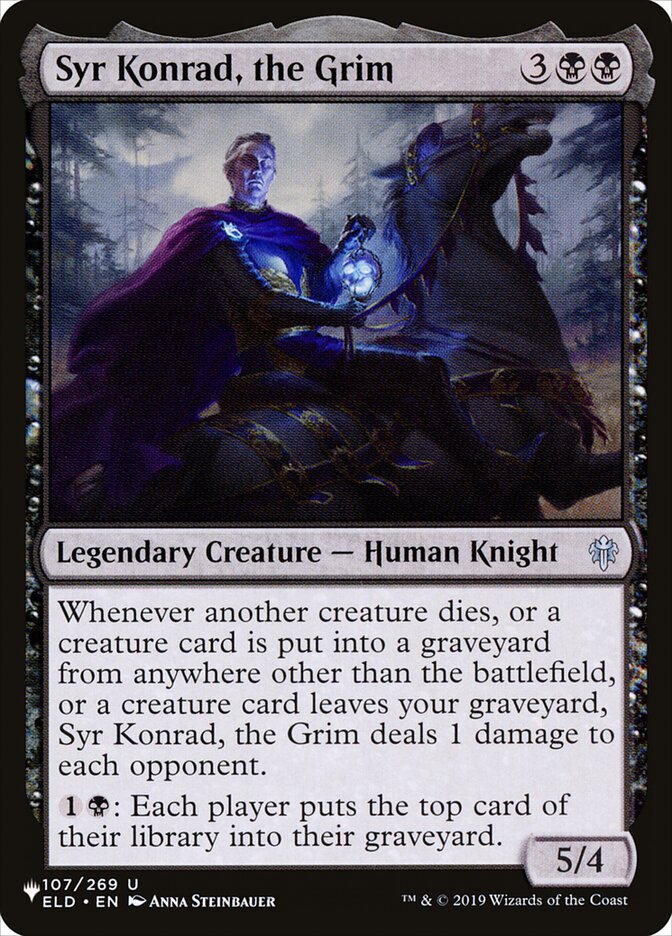Syr Konrad, the Grim, The List Card Art