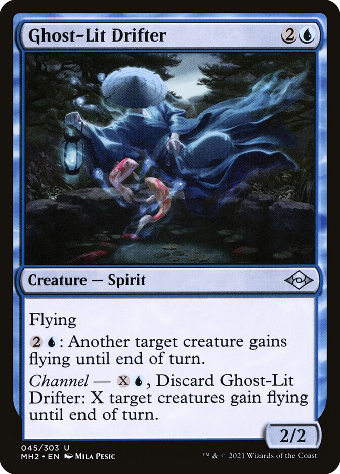 Ghost-Lit Drifter, Modern horizons 2 Card Art