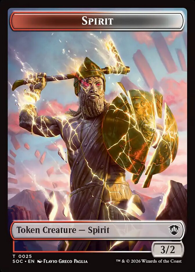 Spirit, Secrets Of Strixhaven Commander Tokens Card Art