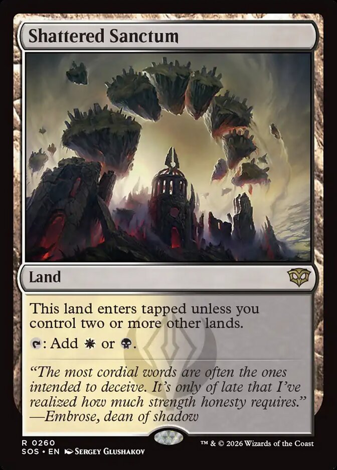 Shattered Sanctum, Secrets Of Strixhaven Card Art