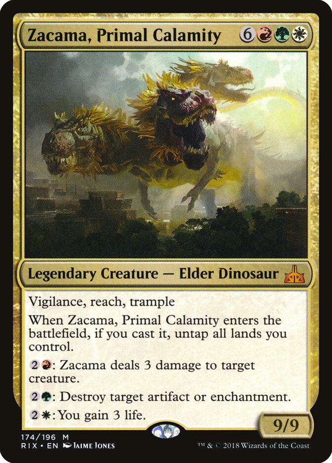 Zacama, Primal Calamity, Rivals Of Ixalan Card Art