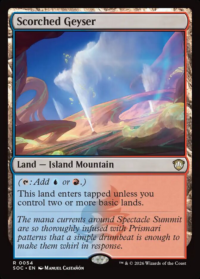 Scorched Geyser, Secrets Of Strixhaven Commander Card Art