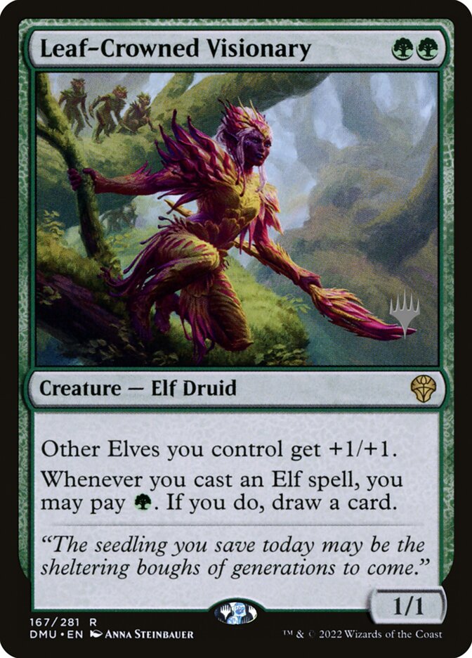 Leaf-Crowned Visionary, Dominaria United Promos Card Art