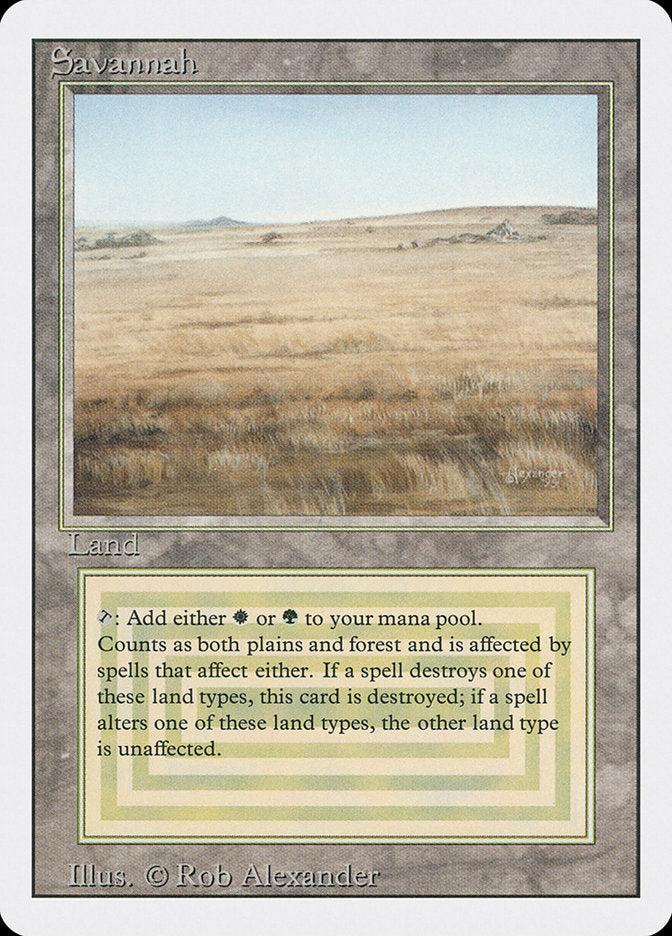 Savannah, Revised edition Card Art